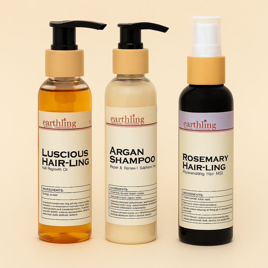 Nourish, Revive & Shine with Earthling Hair Care bundle.