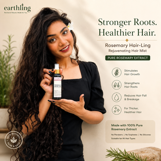 Earthling Pure Rosemary Hair Mist for Stronger Roots. Healthier Hair